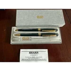 Sharp Ball Point Penand Pencil Set Vintage New In Packagw With Gift Box